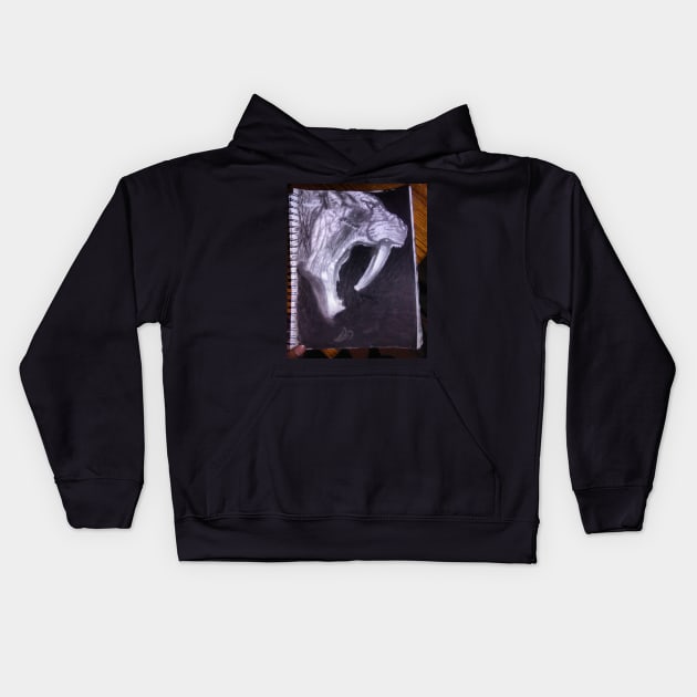 Sabertooth Kids Hoodie by Saquanarts